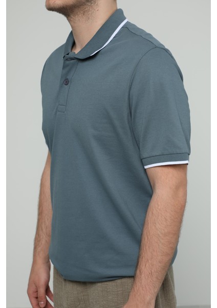 Hscstore Erkek Polo Yakalı Petrol T-Shirt- 8421 fiyatları