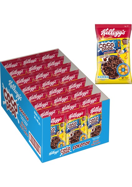 Coco Pops Çokotop 40 Gr x 24 Adet, Lif, Demir ve 6 Vitamin Kaynağı