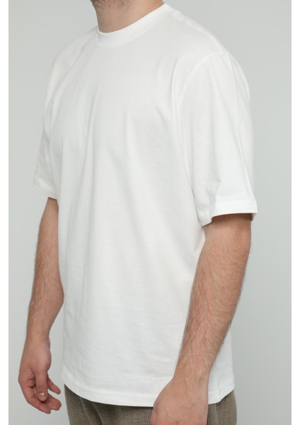 Hscstore Erkek Bisiklet Yakalı Beyaz T-Shirt - 8418 fiyatları