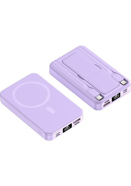 Pb-47 10.000 Mah Manyetik Powerbank - Mor