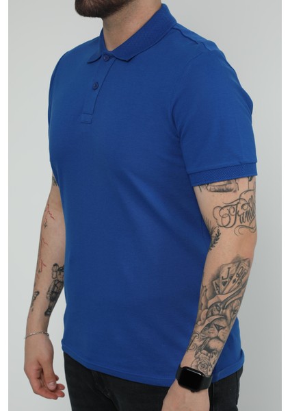 Hscstore Erkek Polo Yakalı Saks T-Shirt- 8420 fiyatları