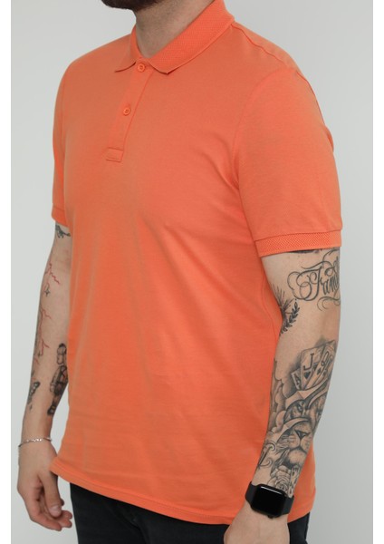 Hscstore Erkek Polo Yakalı Turuncu T-Shirt- 8420 fiyatları