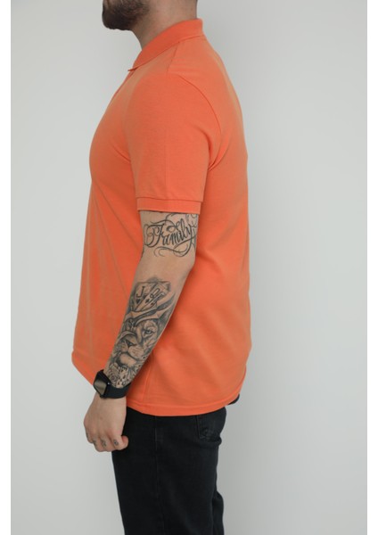 Hscstore Erkek Polo Yakalı Turuncu T-Shirt- 8420 modelleri
