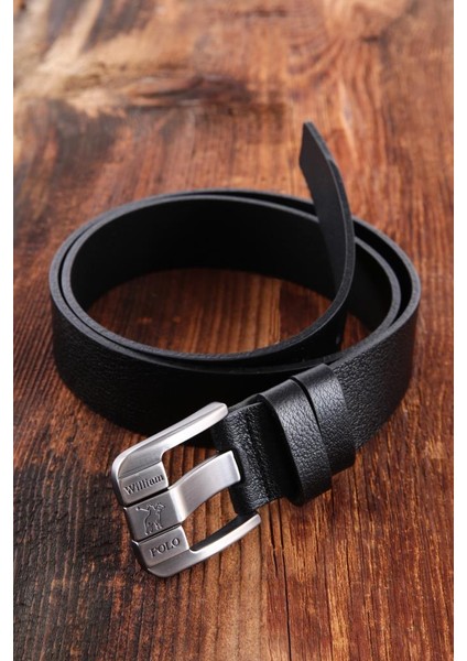 Italyan Deri Siyah 115 cm Erkek Tokalı Kemer fırsatları