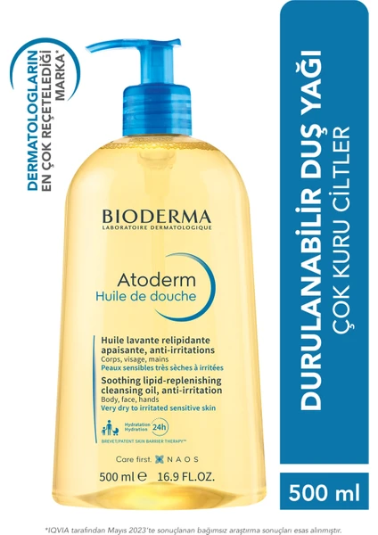 Atoderm Shower Oil Kuru Cilt Nemlendirici Besleyici Duş Yağı Niasinamid Bebek Çocuk Yetişkin 500 ml