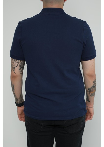 Hscstore Erkek Polo Yakalı Indigo T-Shirt- 8420