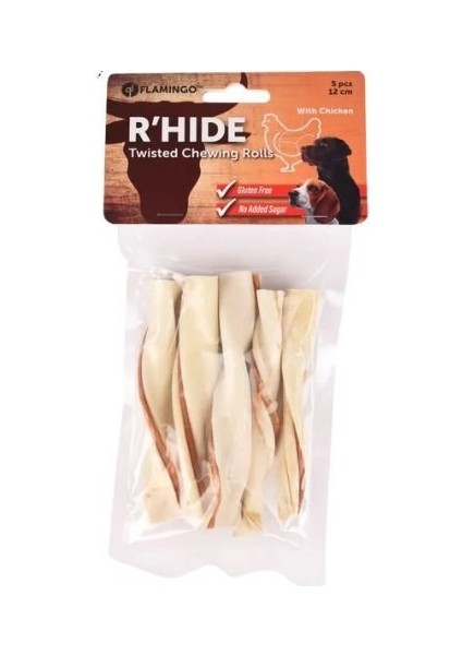 Rhide Twisted Tavuklu Burgu Çubuk Köpek Ödül Maması 12 cm 70 gr
