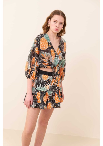 Beli Bağlamalı Balon Kollu Gömlek Standart Renk Y2413511_089 fırsatları