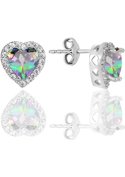 Gümüş Rodyumlu Mistik Taşlı Pırlanta Montürlü Kalp Modeli Üçlü Set SGTL12080MISTIK fırsatları