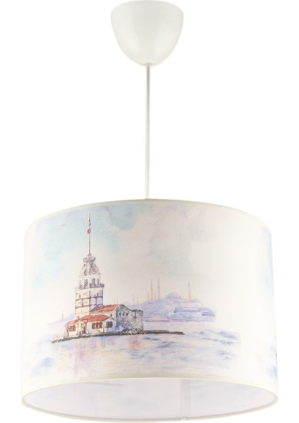 Lighting Kız Kulesi Desenli Sarkıt - Renkli - 70  cm