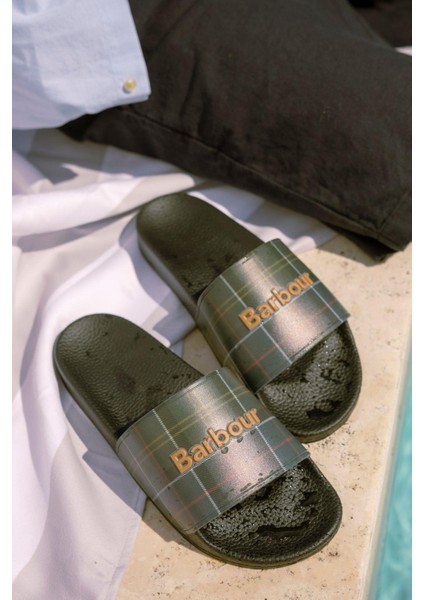 Tartan Slider Terlik BK12 Black