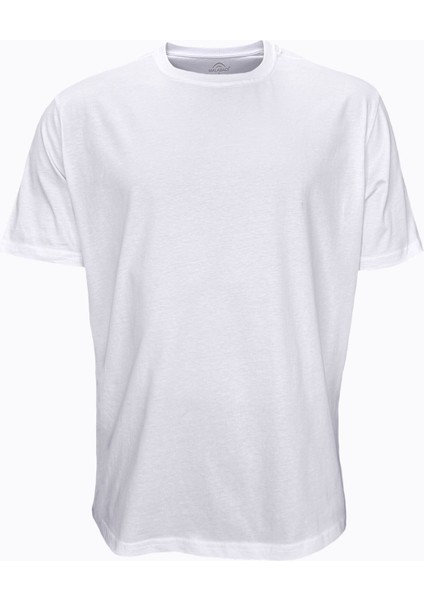 5 Li Paket Beyaz Erkek T-Shirt Loose Fit / %100 Pamuk Bol Rahat Kesim 5M6040 fiyatları