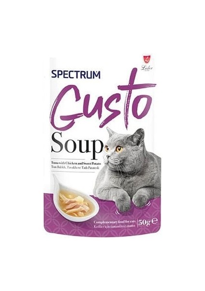 Gusto Ton Balıklı Tavuklu ve Balkabaklı  Kedi Çorbası 50 gr