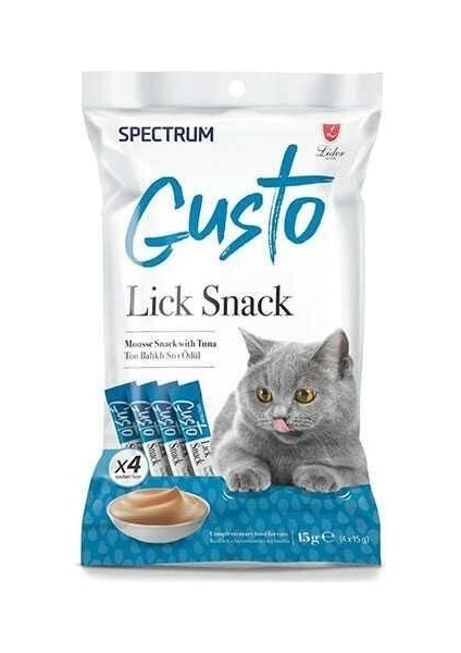 Gusto Ton Balıklı Sıvı Kedi Ödül Maması 4X15 gr