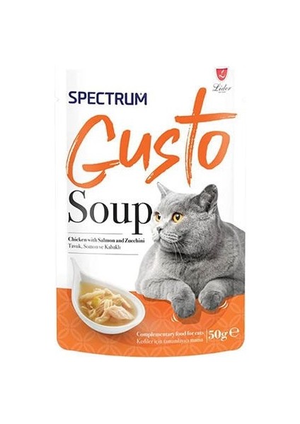 Gusto Tavuklu Somon Balıklı ve Kabaklı Kedi Çorbası 50 gr