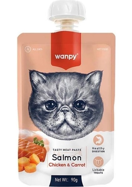 Taze Somonlu ve Tavuklu Etli Kedi Et Ezmesi 90 gr