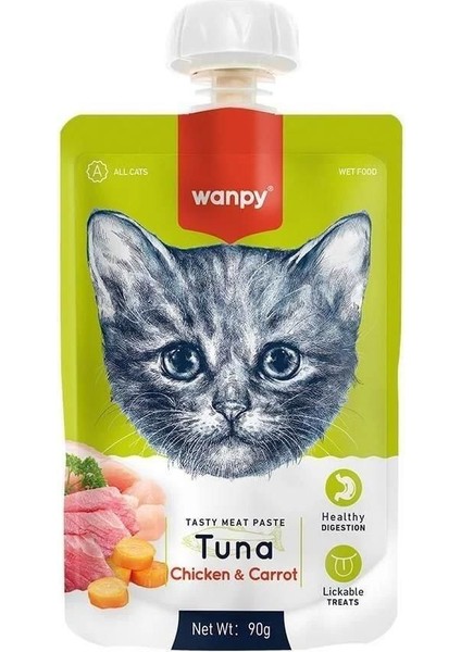 Taze Ton Balıklı ve Tavuklu Et Ezmesi Kedi Ödülü 90 gr