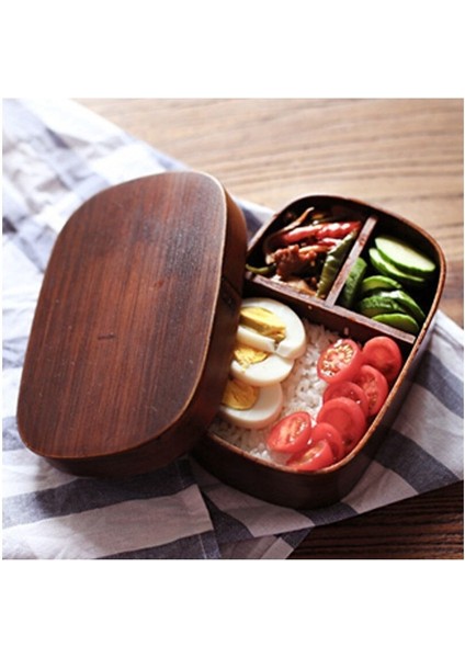 Kewendashiye Japon Bento Ahşap Öğle Yemeği Kutusu (Yurt Dışından)