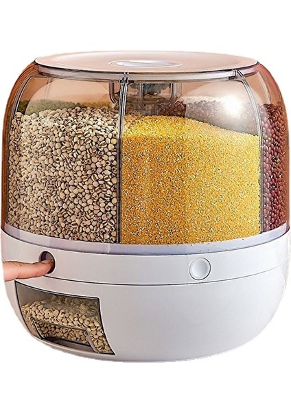 6 Bölmeli Depolama Kabı - Gümüş (Yurt Dışından)