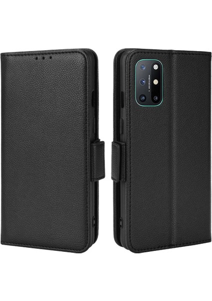 Oneplus 8t Manyetik Cüzdan Yan Toka Pu Deri Kart Yuvaları Için Kılıf (Yurt Dışından)