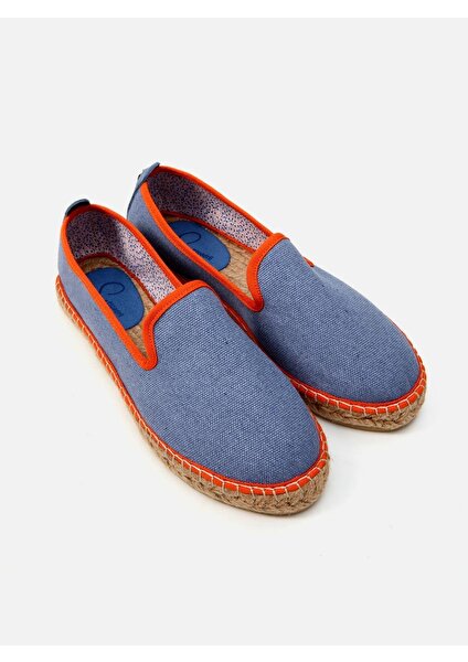 Su Espadril Bionda Indigo Mavi Kadın Düz Espadril