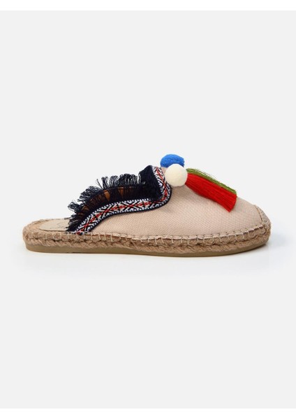 Canca Ekru Kadın Espadril Terlik