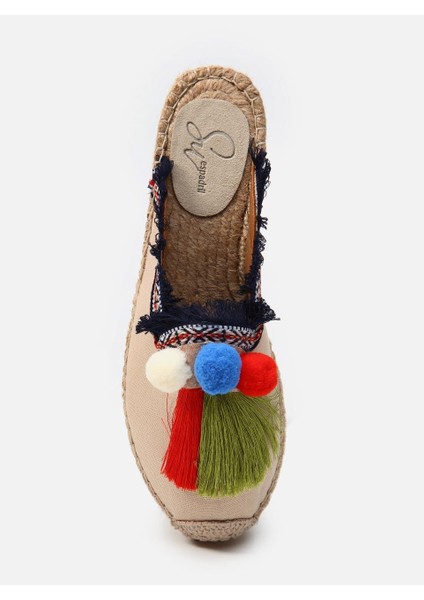 Canca Ekru Kadın Espadril Terlik modelleri