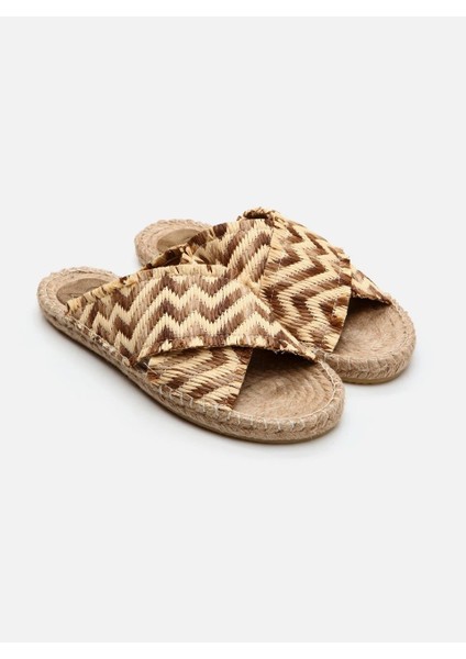 Justie Naturel Kadın Espadril Terlik modelleri