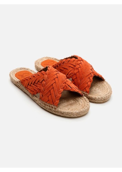 Osaka Turuncu Kadın Espadril Terlik modelleri