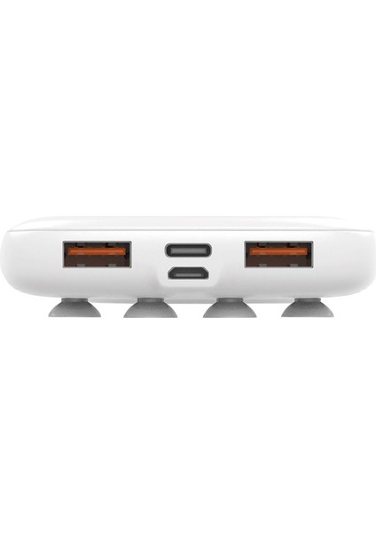 Vantuzlu Wireless 10000MAH Kablosuz Şarj Çift USB Çıkışlı Type-C Çıkışlı Portatif Poverbank