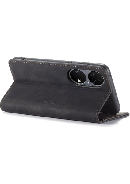 Huawei P50 Pro Manyetik Kapatma Darbeye Durumda Kart Yuvası Pu Için Flip Case (Yurt Dışından) fırsatları