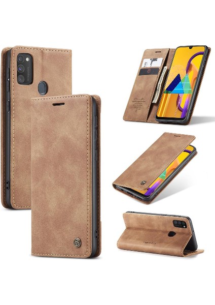 Samsung Galaxy M21 Flip Case Için Folio Kitap Vintage Pu Deri Cüzdan (Yurt Dışından) fırsatları