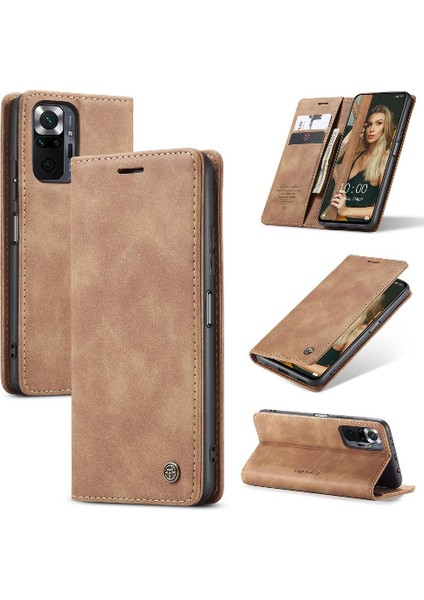 Xiaomi Redmi Not 10 Için Flip Case Pro Max Flip Folio Kitap Kılıf Kart Yuvası (Yurt Dışından)