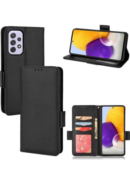Samsung Galaxy A73 5g Yan Toka Pu Deri Manyetik Kart Yuvaları (Yurt Dışından)