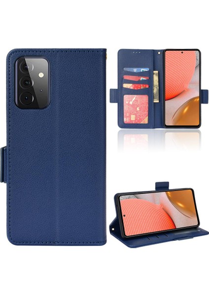 Samsung Galaxy A72 Manyetik Yan Toka Cüzdan Pu Deri Kart (Yurt Dışından)