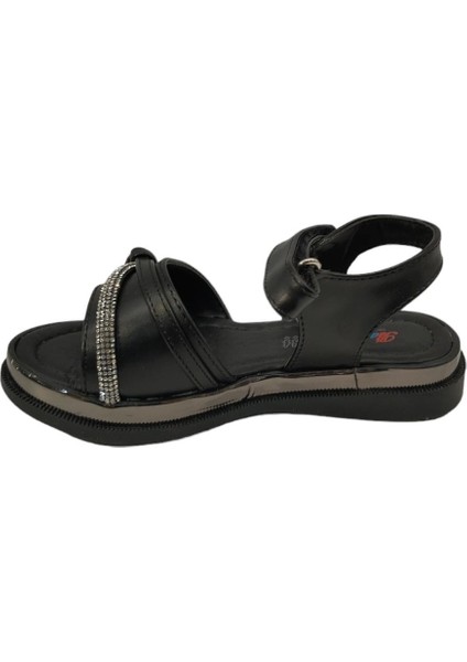 018530P Taş Detaylı Ortopedik Cırtlı Günlük Kız Çocuk Sandalet Ayakkabı fiyatları