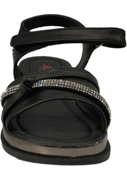 018530P Taş Detaylı Ortopedik Cırtlı Günlük Kız Çocuk Sandalet Ayakkabı modelleri