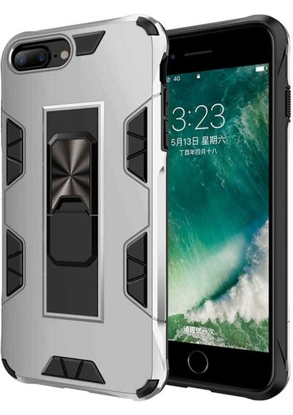 Apple iPhone 8 Plus Uyumlu Kılıf Volve Kapak, Gri