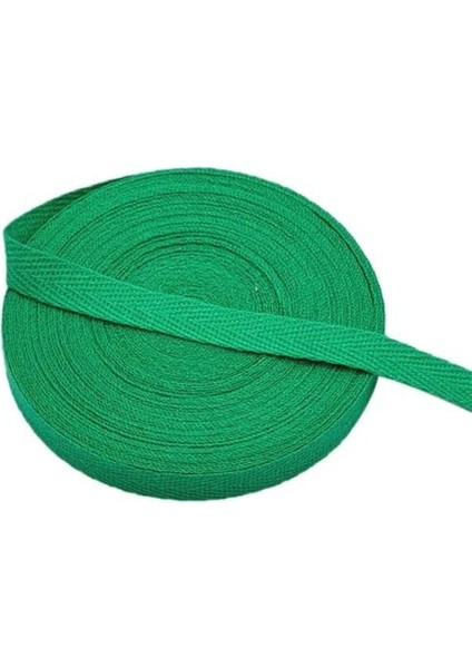 1 cm 10 Metre Yeşil Dar Dokuma Balıksırtı Şerit