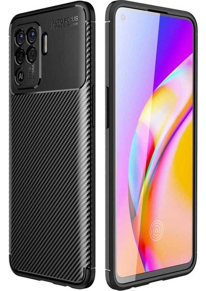 Oppo Reno 5 Lite Uyumlu Kılıf Negro Silikon Kapak, Siyah