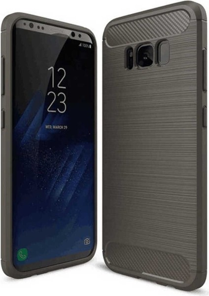 Samsung Galaxy S8 Plus Uyumlu Kılıf Room Silikon Kapak, Gri