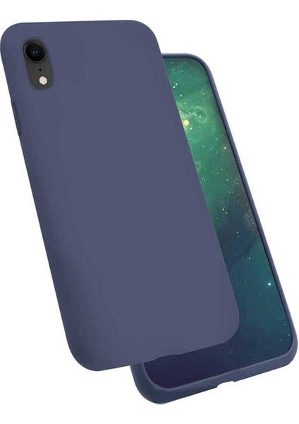 Apple iPhone Xr Uyumlu Kılıf Silk Silikon, Lacivert