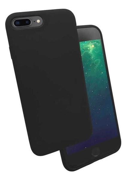 Apple iPhone 7 Plus Uyumlu Kılıf Silk Silikon, Siyah
