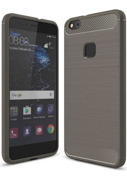 Huawei P10 Lite Uyumlu Kılıf Room Silikon Kapak, Gri