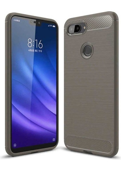 Xiaomi Mi 8 Lite Uyumlu Kılıf Room Silikon Kapak, Gri