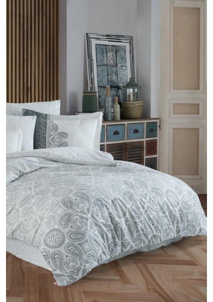 Poplin Çift Kişilik Nevresim Takımı - Irene Gri modelleri