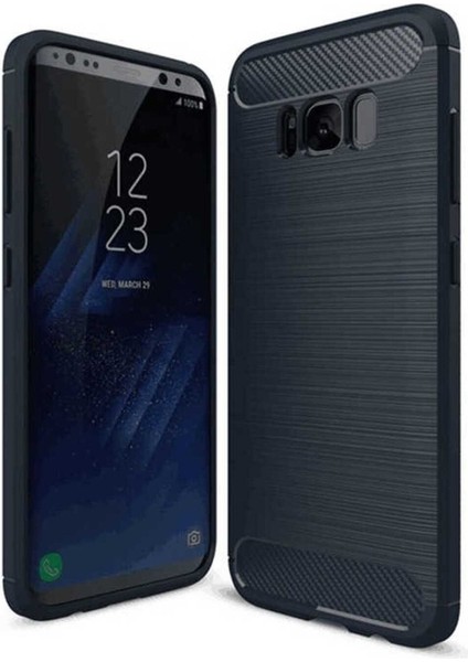 Samsung Galaxy S8 Plus Uyumlu Kılıf Room Silikon Kapak, Lacivert
