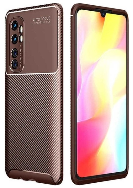 Xiaomi Mi Note 10 Lite Uyumlu Kılıf Negro Silikon Kapak, Kahverengi