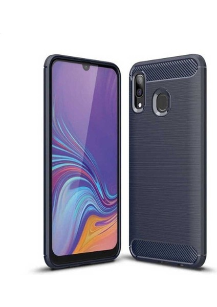 Samsung Galaxy A20 Uyumlu Kılıf Room Silikon Kapak, Lacivert