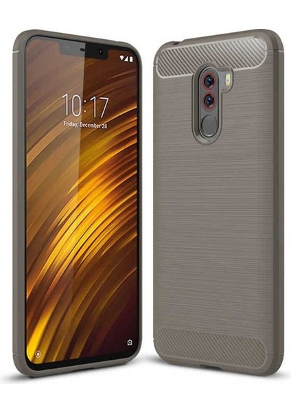 Xiaomi Pocophone F1 Uyumlu Kılıf Room Silikon Kapak, Gri